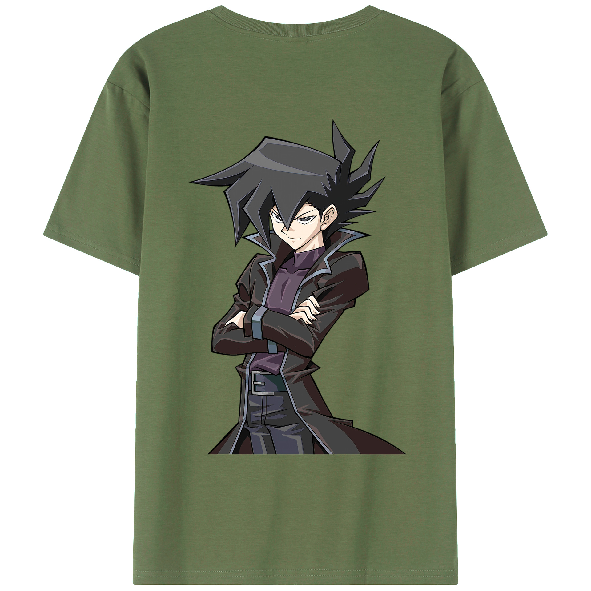 （画像用） 遊☆戯☆王 Yu-Gi-Oh! 綿100％ メンズ半袖Tシャツ（バックプリント） 通気性